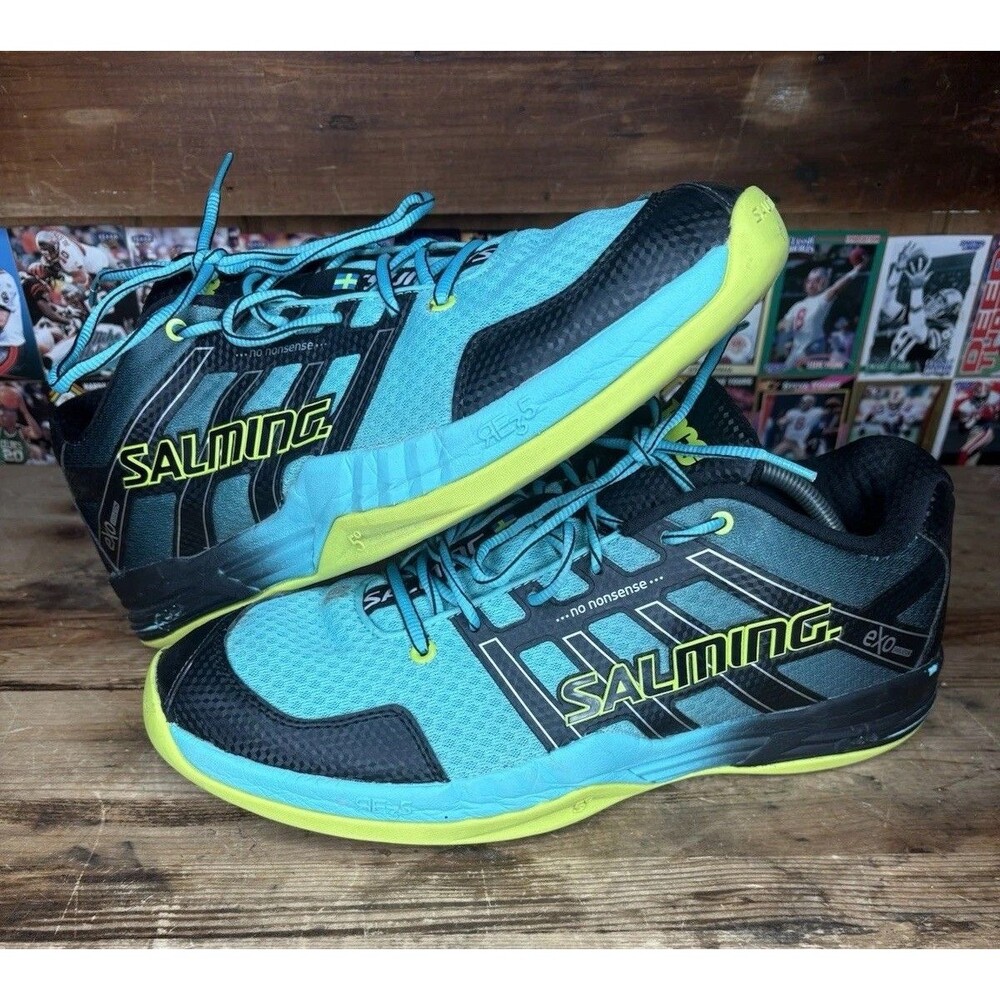 SALMING EXO SKELETON MENS RUNNING SHOES Sz 12.5 M Blue Green race